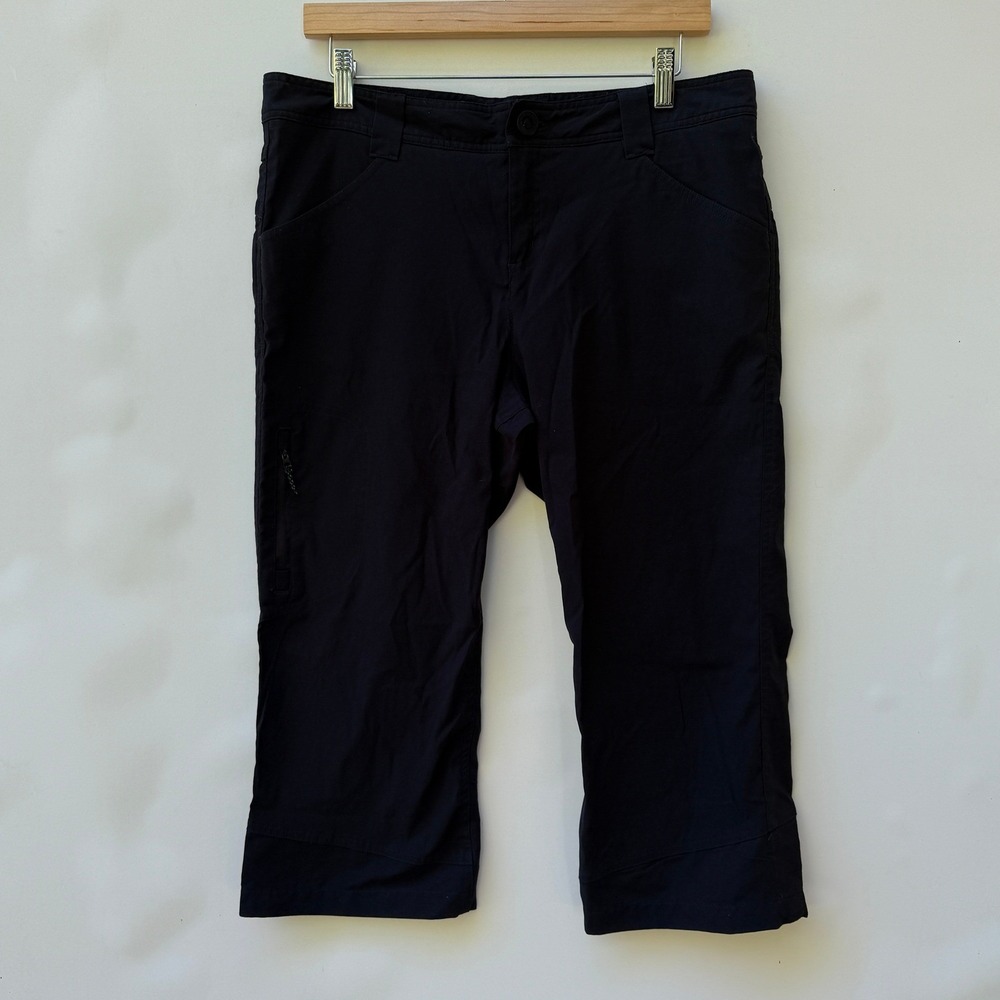 Chlorophylle Cropped Pants Women 12 Black Capri Rally Knickers Outdoors‎ Hiking